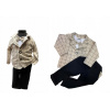 Teplaková súprava - Gamex 74 béžová, čierna, strieborná oblek (Gamex Suit Set Wedding Baptism Beige 74 KRK)