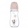 Canpol babies antikolik fľaštička so širokým hrdlom Exotic Animals ružová 300 ml