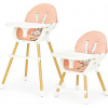 ECOTOYS Jedálenská stolička 2v1 Ružová (HA-004 PINK)