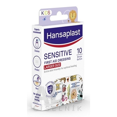 BEIERSDORF AG Hansaplast SENSITIV KIDS Zvieratká XL náplasť detská, 6x7 cm 1x10 ks