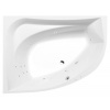 POLYSAN TANYA L hydromasážna vaňa, 160x120x49cm, Attraction Hydro, chróm