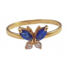 Prsteň zlatý motýľ sapphire 14K pr585 (Prsteň zlatý motýľ sapphire 14K pr585)