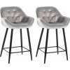 Design-Shop Gibson čierne / Krémová 2 ks
