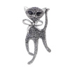 Biju Brošňa mačka so zirkónmi čiernej farby 9001685 -5