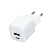 Solight DC77, USB-C + USB-A fast charger GaN 20W PD DC77