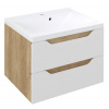 Sapho WAVE umývadlová skrinka 60x65x47,8cm, biela/dub Alabama SPH WA060-3022