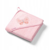 BabyOno Osuška s kapucňou Bamboo 100x100 cm ružová