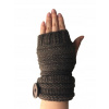 Rukavice - Dámske hnedé rukavice bez prstov (Zimné rukavice Puma Základná veľkosť)