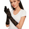 Rukavice - DA29 Čierna čipka Openwork Lolita Rukavice (Xs)