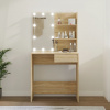zahrada-XL Toaletný stolík s LED dub sonoma 74,5x40x141 cm 808804