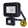 Solight WM-10WS-L LED reflektor PRO 10W, 920lm, 5000K, IP44, čierna, so senzorom