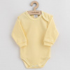 Dojčenské bavlnené body s dlhým rukávom New Baby Pastel žlté