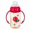 Canpol Babies treningovy hrncek s makkym naustkom 320ml Cute Animals červená