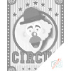 Vymalujsisam.sk Bodkovanie - Cirkus Farba: Modrá, Veľkosť: 40x50cm, Rám: Na kartónovej doske