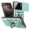 Kryt Magnetic Ring Holder Armor na Xiaomi 15 - Mätovo zelená