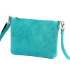 Dámska zamatová crossbody tyrkysová kabelka na telefón Luka 26-093