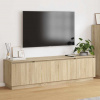 zahrada-XL TV stolík s LED dub sonoma 180 x 38 x 49 cm Kompozitné drevo 3376146