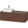 DURAVIT L-Cube závesná skrinka pod umývadlo na dosku (umývadlo vľavo), 4 zásuvky, 1420 x 550 x 482 mm, orech americký, LC4870L13130000