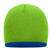 Myrtle beach Pletená čiapka s kontrastným okrajom MB7584 Lime Green one size