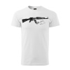 Pánske tričko - Escobar Eyes AK-47 - Bielá - M