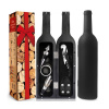 Darčeková sada na víno v čiernej matnej fľaši, AB03