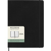 Týždenný kalendár Moleskine 2026 12M XL, mäkká väzba, čierny