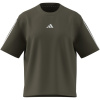 adidas Essentials 3 Stripe dámske tričko Olive L (16-18)