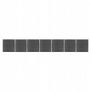 WPC plotová súprava, 1218 x 186 cm, čierna