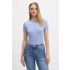 Tommy Jeans basic tričko dámske bavlnené s elastanom DW0DW17383 modrá XL