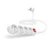 CONNECT IT prodlužovací kabel 230 V, 4 zásuvky, 3 m, s vypínačem (bílý) (CI-1287)