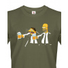 Vtipné tričko Homer Pulp Fiction, Barva Military - 69, Velikost 3XL Bezvatriko.cz 0441
