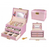 Šperkovnica - kufrík na bižutériu, šperky a hodinky - ružový