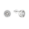 PAVONA Strieborné náušnice kôstky so zirkónom biele okrúhle 11406.1 crystal
