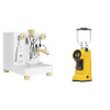 Lelit Bianca PL162T V3, white + Eureka Helios 65, yellow