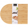 Excellent Houseware Drevený servírovací podnos Stripe Oval, 32,5x24 cm