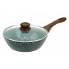 Wok panvica - Hlboká mramoru panvica 24cm wok indukčné plyn (Wok panvica - Hlboká mramoru panvica 24cm wok indukčné plyn)