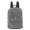 STUDIO NOOS - Denim Midi BACKPACK - batôžtek s predným vreckom | Grey Hearts