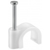 Goobay držiak káblov s klincom, biely, 10.4 mm, pre káble do: 9.0 mm - balenie 100ks