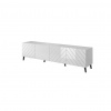 Cama Meble Tv stolík ABETO 200, biely mat/biely lesk