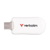 USB kľúč, 64GB, USB C 3.2 Gen1, VERBATIM Plectra, biely