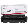 CANON CRG-055H laserový tóner i-Sensys, k tlačiarňam LPB663, 664, MF742, 744, 746, CANON, cyán, 5,9k