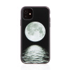 AppleMix Kryt pre Apple iPhone 11 - gumový - čierny - mesiac nad morom