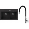 Set Alveus (dřez Atrox 50 Black 91 + baterie Mintas Černá/Chrom) SETA25078