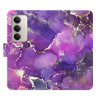 Flip pouzdro iSaprio - Xiaomi Redmi 15 - Purple Marble s kapsičkami na karty (Flipové knížkové pouzdro, obal, kryt iSaprio s přihrádkami na karty a motivem)