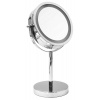 Ridder DAISY kozmetické zrkadlo na postavenie LED, priemer 150mm, obojstranné, chróm
