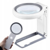 LUPA S LED PODSVIETENÍM NA ČÍTANIE, 10x 30x ZVÄČŠENIE