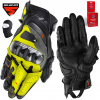 Krátke kožené motocyklové rukavice Shima XRS-3 Men Yellow Fluo M