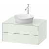 DURAVIT White Tulip závesná skrinka pod umývadlo na dosku, 2 zásuvky, 800 x 550 x 408 mm, biela matná, WT498503636