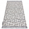 Eoshop Koberec MAROC P655, šedo-bílá - střapce, Labyrint-řecký vzor, Berber, Maroko, Shaggy (Velikost: 200x290 cm)