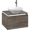 VILLEROY & BOCH Legato závesná skrinka pod umývadlo na dosku (umývadlo v strede), 1 zásuvka, s LED osvetlením, 600 x 500 x 380 mm, Stone Oak, B567L0RK